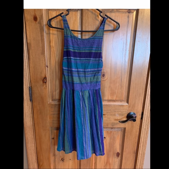 Purple stripped Roxy Dress - Picture 1 of 6